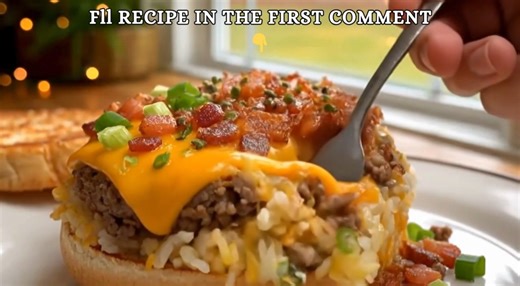 🍔 Bacon Cheeseburger Rice Stack | Protein: 41g 💪 Juicy, cheesy, and absolutely loaded — this "Bacon Cheeseburger Rice Stack" is comfort food done right! 🧀🥓 All the flavors of a classic cheeseburger layered with fluffy rice, smoky bacon, and melted cheese. It’s hearty, satisfying, and guaranteed to become a family favorite! 🤤✨ 📝 Ingredients: ✦ 1 lb ground beef (lean 90/10) ✦ 3 cups cooked rice (white or jasmine) ✦ 1 cup shredded cheddar cheese ✦ ½ cup mozzarella cheese... 📝Full Recipe in C