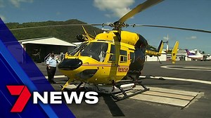 Queensland aviation company, Nautilus Aviation, is claiming a world-class belly tanker, boosting the region's firefighting capacity. The state of the art piece of machinery attaches to rescue helicopters and is capable of dropping more than 22,000 litres of water in an hour. "It fills in about 35 to 40 seconds till full capacity - we can do about a three-minute turnaround." - Helitak Fire Fighting Equipment, Jason Schellaars. Report on 7NEWS at 6pm. www.7NEWS.com.au #7NEWS | 7NEWS Cairns