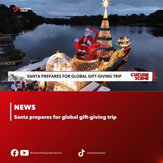 The Christmas spirit is spreading across the world, united by a shared sense of goodwill and generosity. From London's dazzling lights to Santa Claus boats in the Amazon, gifts are being delivered to children and communities. In Lapland, preparations for Christmas Eve are entering their final stages as the reindeer stand ready ahead of departure. The Christmas Eve journey is about to begin, bringing to a close weeks of preparation. #vietnamtoday #yourwindowonvietnam #vtv #news #christmas #santac