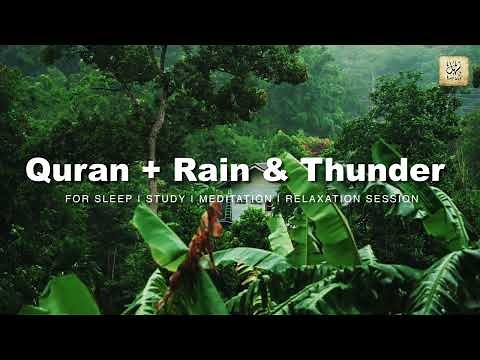 Quran with rain & thunder sounds!! Mesmerizing Quran feel nature | Surah Yunus | Sheikh Moaaz Yasir