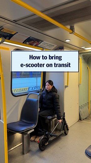 Bringing an e-scooter on transit is easy! 🛴 Whether you’re taking the SkyTrain on the Expo or Millennium Line, Canada Line, or SeaBus, be mindful of other passengers and keep your e-scooter out of the way at all times. Note: Bringing an e-scooter on the bus is just as simple. Be mindful of other passengers and make sure your e-scooter stays out of the way.🚍 | TransLink