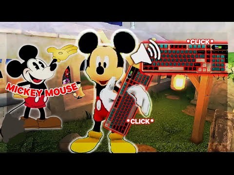 Playing MM2 as MICKEY MOUSE *Keyboard ASMR* - Handcam | Keyboard (RK S98)