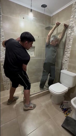 Glass Shower Door Shatters During Installation || ViralHog