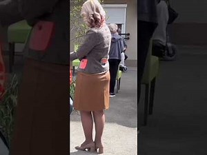 Danka simic pantyhose interview beautiful legs, hosiery brown sheer tights milf gilf leather skirt 1