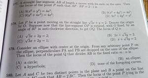 Consider an ellipse with centre at the origin. From any arbitra... | Filo
