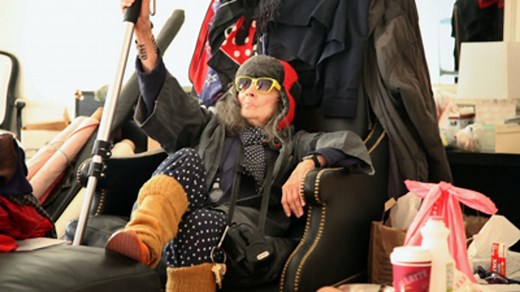 Girl with Black Balloons