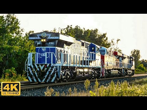 CSX 3194 Leads CSX 911 & CSX 1776, Long Hood Forward to the Lake Shore Railway Museum! 10/10/19