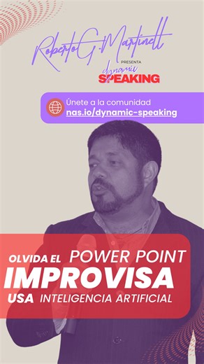 137K views · 180 reactions | ¿Crees que tus presentaciones dependen de PowerPoint? Error. Lo que realmente conecta no son las diapositivas… eres TÚ. Lo que hace memorable una presentación no es el diseño ni los algoritmos: es tu voz, tu historia y tu presencia. Aprende a usar la IA como aliada, sin perder tu poder humano para conectar e inspirar. Da el primer paso y transforma la manera en que hablas en público | Roberto G. Martinell - Dynamic Speaking | Facebook