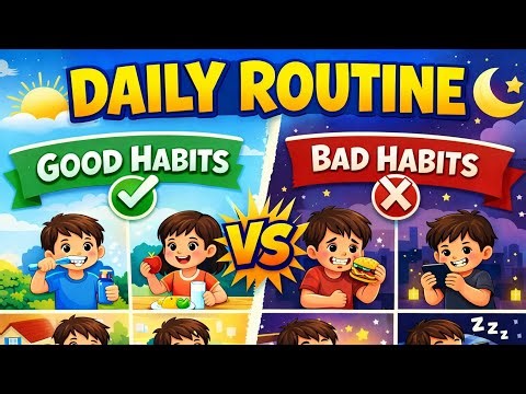 Daily Routine for Kids – Good Habits vs Bad Habits
