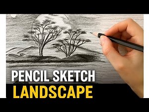“Moonlight Reflection Drawing – Relaxing Pencil Sketch (Step by Step)”