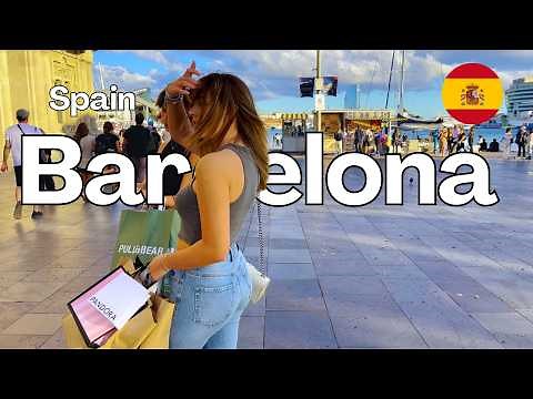 Autumn in BARCELONA 🍂 walking city tour | SPAIN | 4K HDR 60fps