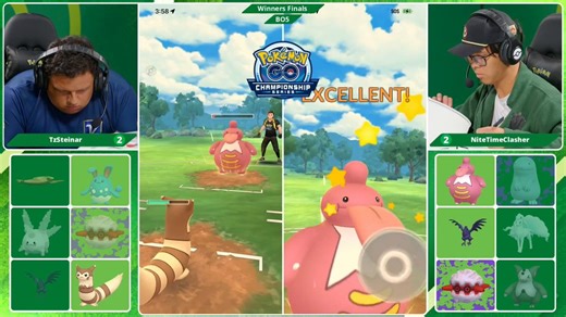 Come on and Body Slam! 👏 Needing one final Body Slam to secure their ticket to Grand Finals, NiteTimeClasher's Lickilicky secures the second Body Slam to win the set!#PokemonGO