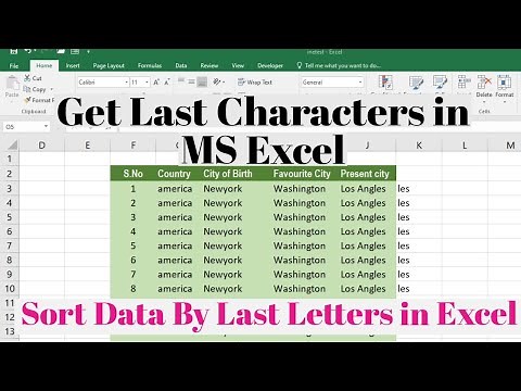 How To Get Last Letters In MS Excel | Sort Data By Last Characters in Microsoft Excel
