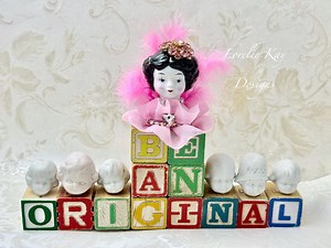 Be an Original Found Object Sculpture Decoration Bisque Dolls Inspiring Decoration Lorelie Kay Original - Etsy