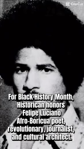 Historican on Instagram: "For Black History Month, Historican honors @felipejluciano —Afro-Boricua poet, revolutionary, journalist, and cultural architect. ✊🏾📚 From co-founding The Last Poets, whose words helped birth hip hop, to leading the Young Lords Party in the fight for self-determination and community power, Luciano’s voice has always been rooted in liberation. He later broke barriers as the first Puerto Rican news anchor on a major U.S. network and continues to speak truth through medi