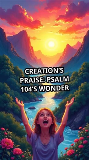Experience the beauty of Psalm 104! See how nature reveals God’s glory and majesty. Let every sunrise remind you of His creative power. #BibleVerses #Psalm104 #ChristianInspiration #NatureAndFaith #Faith