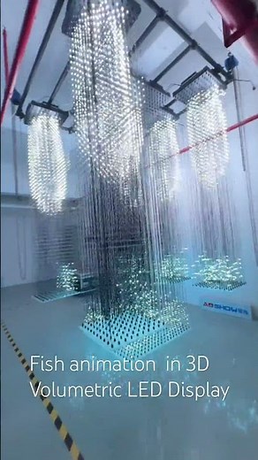 Fish animation in 3D Volumetric LED Display