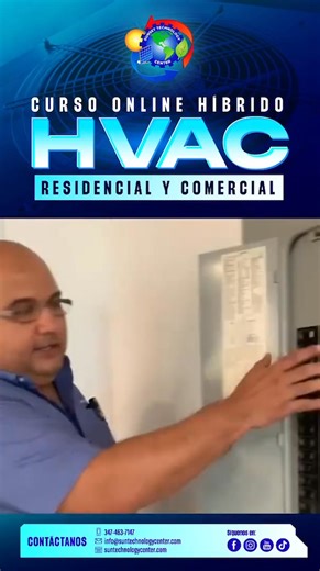 🔥 PREPARATE DESDE YA PARA EL VERANO QUE ES LA TEMPORADA DE MAS ALTA DEMANDA EN HVAC🔥 📖 Curso Online Híbrido - MasterClass en Refrigeración & HVAC Certificación EPA 608 Universal valido en todo 🇺🇸 📢 ¡Conviértete en un experto en refrigeración y HVAC con nuestro curso online híbrido! Aprende de profesionales certificados y obtén la Certificación EPA 608 Universal, indispensable para trabajar con refrigerantes en EE.UU. 🔥 ¿Qué incluye este curso? ✅ Clases en vivo y grabadas para que aprendas