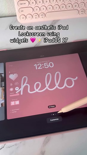 iPadOS 17 Lockscreen Aesthetic tips ✨ Here’s some of the apps I use for my lockscreen👀⬇️ - MD Clock (3rd Party app) - Reminders - FlipClock (3rd Party app) - Shortcuts (to my digital planner) - Flora (3rd Party app) - Widgetable (3rd Party App) - Calendar Follow to learn more iPad tips 🩷 In this reel: 📱iPad Pro 12.9” & Apple Pencil 2 #ipados #ipados17 #ipadaesthetic #ipadlockscreen #ios17 #appleproducts #appleipad