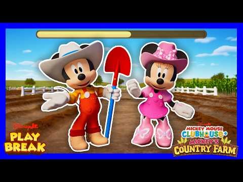 Mickey and Minnie Farm! 🌾 | Brain Break Game | Obstacle Course | Play Break | Disney Jr.