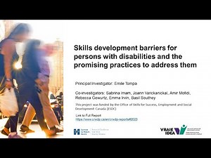 Skills development barriers for persons with disabilities & the promising practices to address them