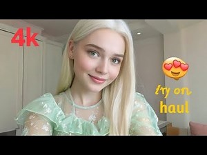 4K Sheer Mesh Lingerie Try-On Haul | Transparent Outfits Review & Bikinis
