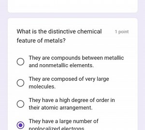 What is the distinctive chemical feature of metals?A. They ar... | Filo