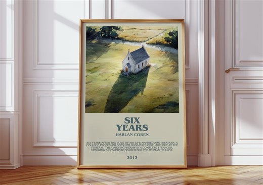 Buy Six Years by Harlan Coben | Book Poster | Literary Art Gift for Book Lover | Novel Inspired Wall Art | Free Delivery Online in India - Etsy