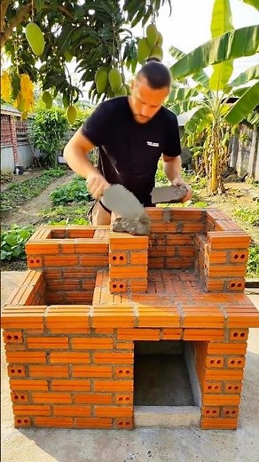 DIY outdoor brick stove — no special skills needed #diy #tutorial