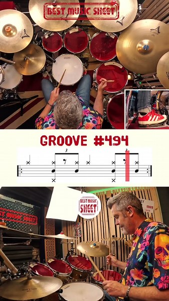 🥁 Drum Beat for Beginners #494 | Easy Drum Beat #494 | Learn Drum Beat | How to Play Drum Beat