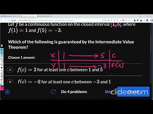 Using the intermediate value theorem : Khan Academy