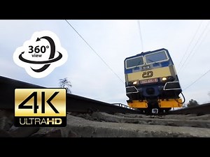 360° camera under train (4K) Virtual Reality