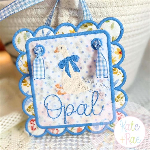 Girl Goose Mini Fill With Bow Embroidery Design • Digital Download - Etsy