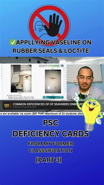 🟥[PART 3]PSC DEFICIENCIES A quick guide for Seafarers TAGS: #DOTrPH🇵🇭 #MARINAPH #MaritimeSectorWorks #maritime #ship #shipping #SEAMAN #MaritimeExcellence #marines #thirdmate #MarinoLife #marinoreels #marinoph #Marino #deck #deckcadet #deckofficer #solas #seaman #anchoring #liferaft #merchantnavy #merchantmarine #IndianSeafarers #FilipinoSeafarers #UkrainianSeafarers #RussianSeafarers #ItalianSeafarers #SeafarerLife #MaritimeIndustry#MerchantNavy #SailorsOfIndia #ShipLife #SeafarerCommunity #