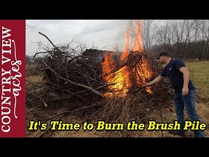 Perfect day to Burn the "Brush" pile and Pellet Grill Smoked Turkey, it will feed us for a week.