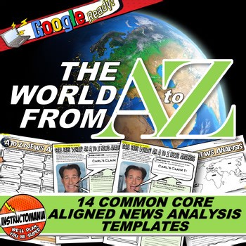 Current Event Activity World from A to Z with Carl Azuz Social Studies Worksheet
