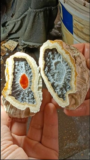 Oh my God, look at the rare stone, there is a red gem inside it. #gemquality