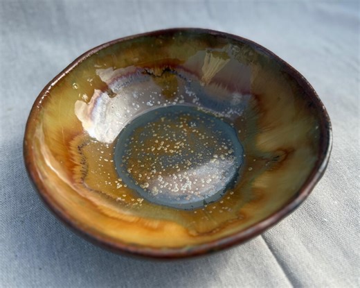 Ceramic Bowl Plate, Dinner Plate & Soup Plate, Small, Handmade – Boho Plate, Gold Brown – Unique Piece – Gift for Kitchen and Decor - Etsy