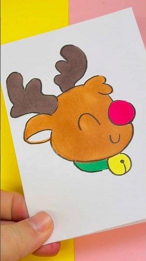 How to draw a kawaii reindeer in 30 seconds #drawing #tutorial
