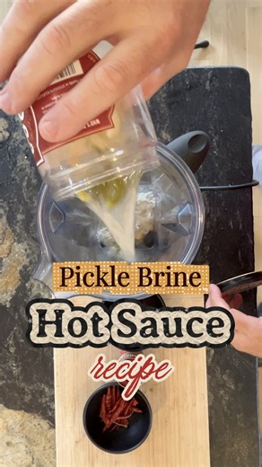 Pickle Brine Hot Sauce Recipe - only 2 ingredients - takes 1 min to make #pickles #brine #hotsauce #recipe #simple #picklehacks | Josh's Pickles