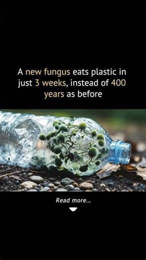 Plastic Eating Fungus 😱 400 Years → 3 Weeks!#youtubeshorts #motivation #trending #technology #viral