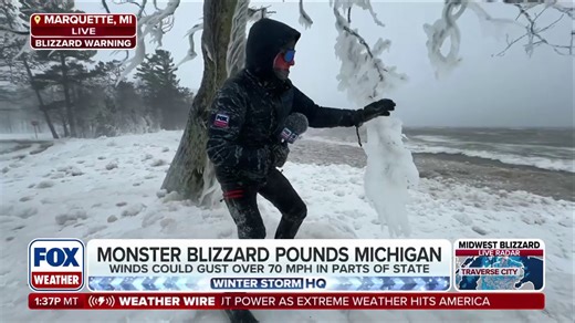 Blizzard conditions drastically intensify in Michigan