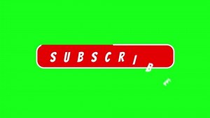 Animation for video,Subscribe Button and Bell Notification on Green Screen (Chroma Key) Background.