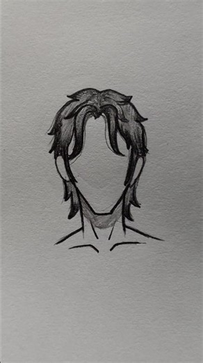 how to draw anime hair step by step.✨ #shorts #sketch #art #drawing