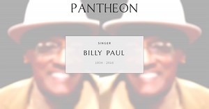 Billy Paul Biography | Pantheon