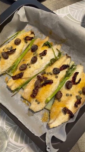 Mediterranean Style Bass with Spaghetti Frittata
