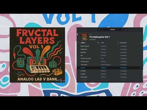 [FREE] Analog Lab Bank "Frvctal Layers Vol 1" | Dark, Ambient Presets