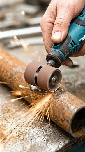 Makita Rotary Tool Rust Removal Hack 🔥 Satisfying Metal Restoration #Shorts #tools