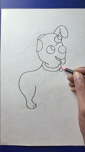 Simple dog drawing with pencil step by step