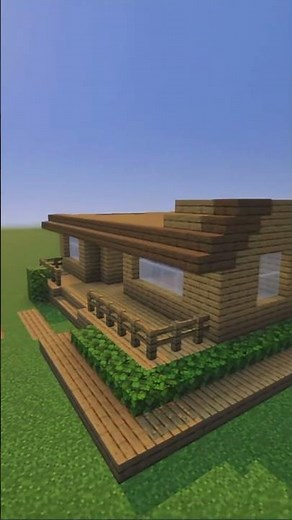 Construye esta casa en 5 minutos en Minecraft 🧱 #minecraft #tutorial #casademadera